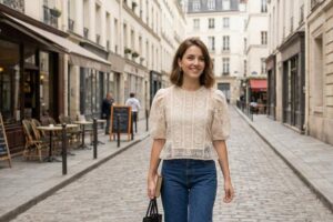 upcycler la dentelle ancienne en blouse moderne