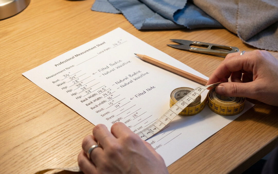 Créer une fiche de mesure couture professionnelle efficace